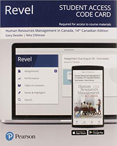 Test bank for Human Resources Management in Canada 14th Canadian Edition by Gary Dessler