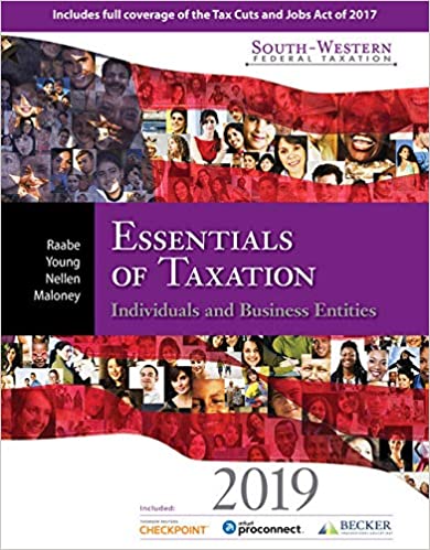 test bank for South-Western Federal Taxation 2019: Essentials of Taxation: Individuals and Business Entities 22nd Edition