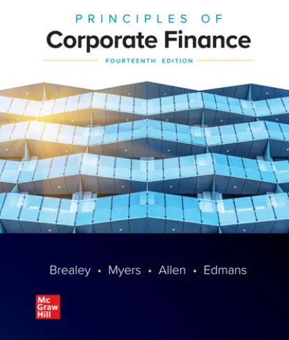 test bank for Principles of Corporate Finance, 14th Edition by Richard A. Brealey