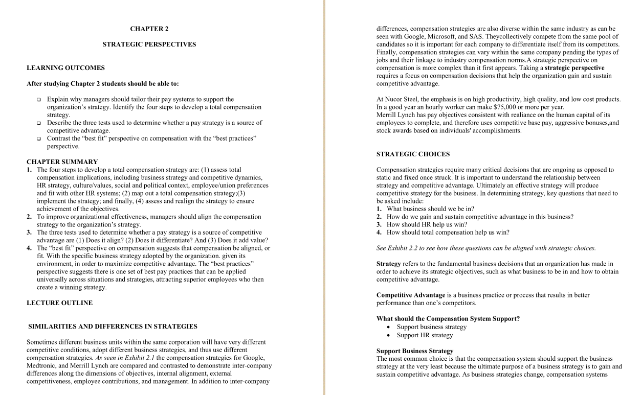 solution manual for Compensation 5th Canadian Edition by George Milkovich